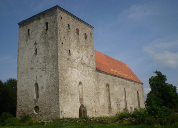 The Church of Pöide evening